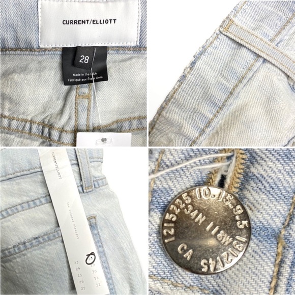 Current Elliott “The Cropped Straight” Jean Size 6 / 28 Light Wash New NWT $228 - Picture 4 of 9